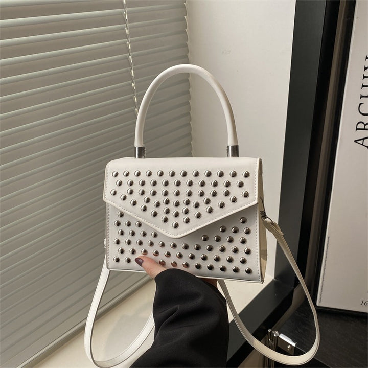 Damen elegante Handtasche mit Nieten und abnehmbarem Schulterriemen Nord Taschen