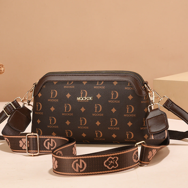 Damen Umhängetasche mit modischem Logoprint und verstellbarem Gurt Nord Taschen