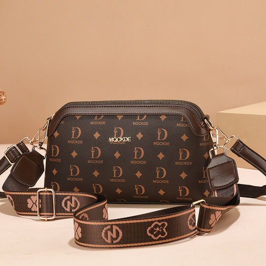 Damen Umhängetasche mit modischem Logoprint und verstellbarem Gurt Nord Taschen