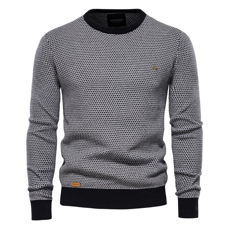 Herren Strickpullover im modernen Wabenmuster mit angenehmem Tragegefühl