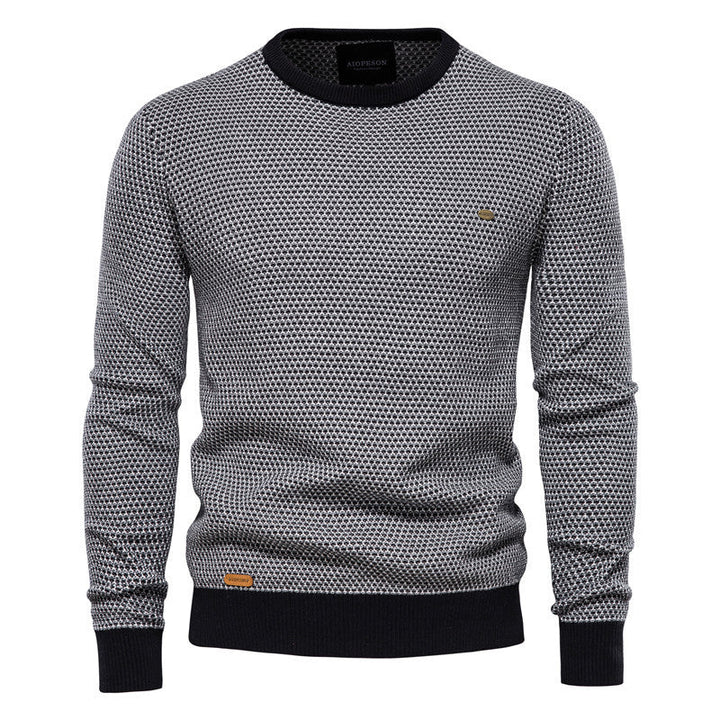 Herren Strickpullover im modernen Wabenmuster mit angenehmem Tragegefühl