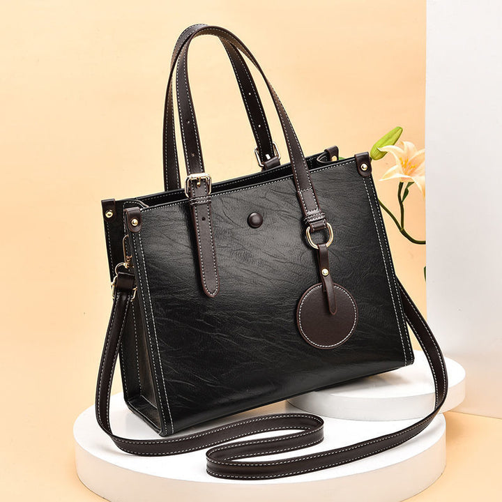 Damen elegante Henkeltasche mit abnehmbarem Schultergurt und strukturiertem Design Nord Taschen