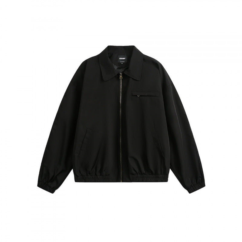 Unisex Boxy-Overshirt-Jacke mit durchgehendem Reißverschluss, elastischem Saum und Brust-Reißverschlusstasche Nord Taschen