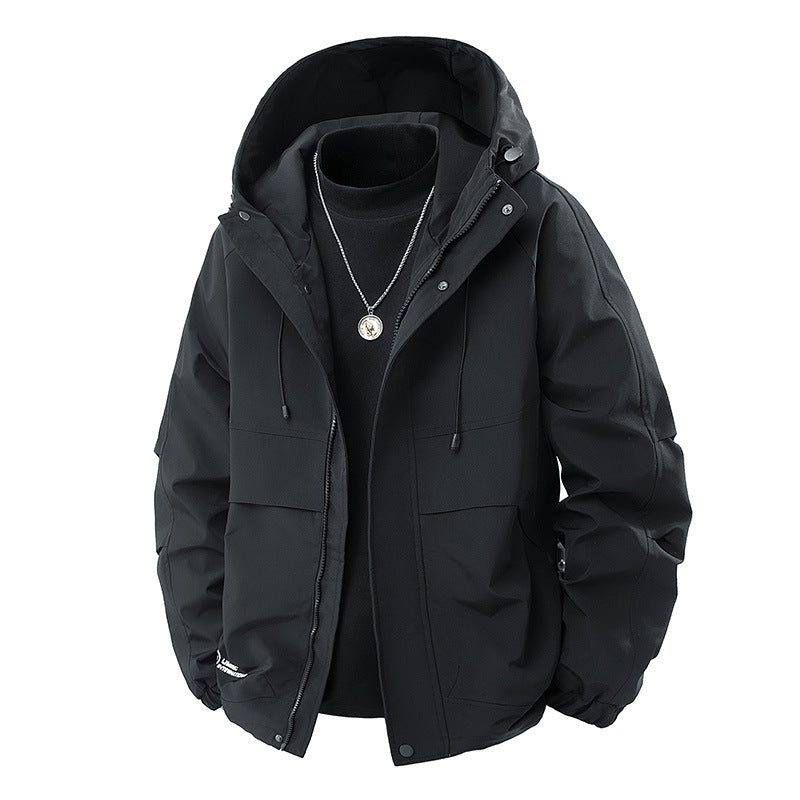 Herren Technische Kapuzen-Outdoorjacke mit Utility-Taschen und winddichter Membran Nord Taschen