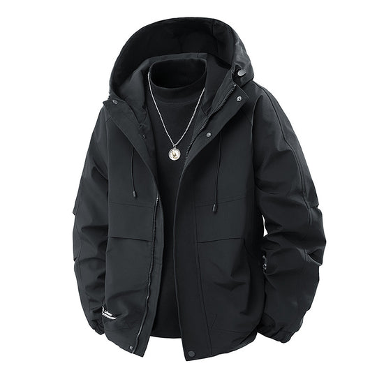 Herren Technische Kapuzen-Outdoorjacke mit Utility-Taschen und winddichter Membran Nord Taschen