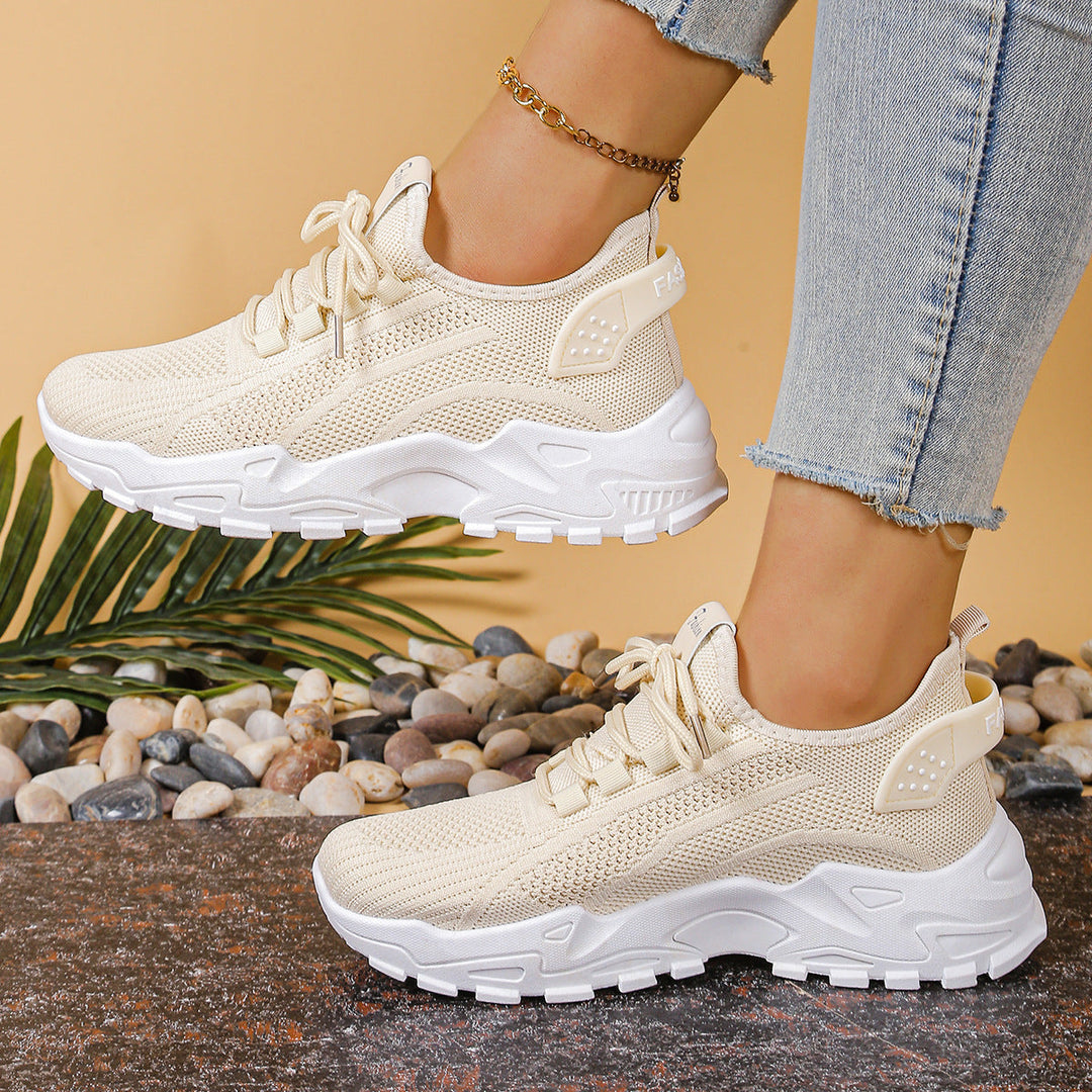 Damen Sportliche Mesh Sneakers mit dämpfender Sohle und atmungsaktiver Konstruktion