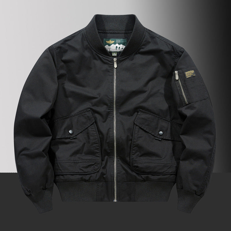 Herren Pilot‑Bomberjacke im Urban‑Utility‑Stil mit großen Klapp‑Pattentaschen und Ärmel‑Reißverschlusstasche Nord Taschen