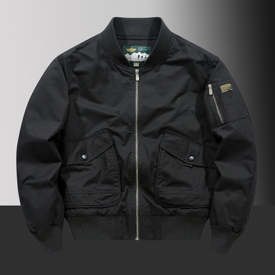 Herren Pilot‑Bomberjacke im Urban‑Utility‑Stil mit großen Klapp‑Pattentaschen und Ärmel‑Reißverschlusstasche Nord Taschen