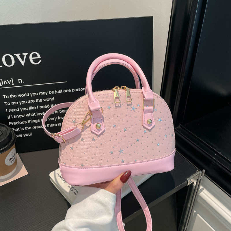 Damen Designer Handtasche mit funkelndem Sternenmotiv Nord Taschen