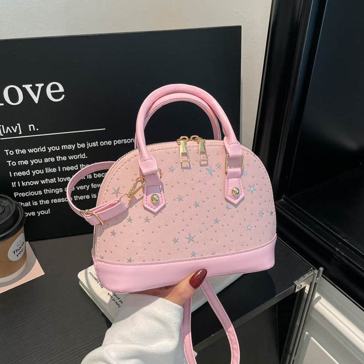 Damen Designer Handtasche mit funkelndem Sternenmotiv Nord Taschen