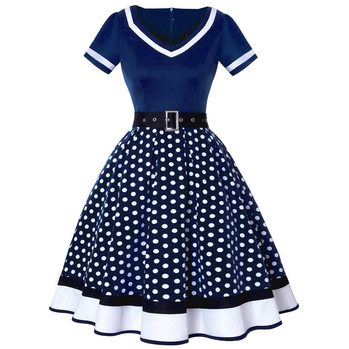 Vintage Hepburn Polka Dot Kleid