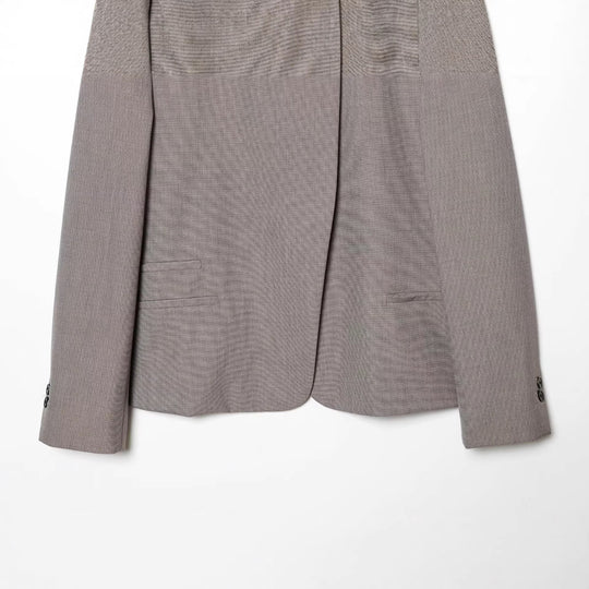 Damen Kurzer taillierter Blazer mit Stehkragen und asymmetrischer Knopfleiste Nord Taschen