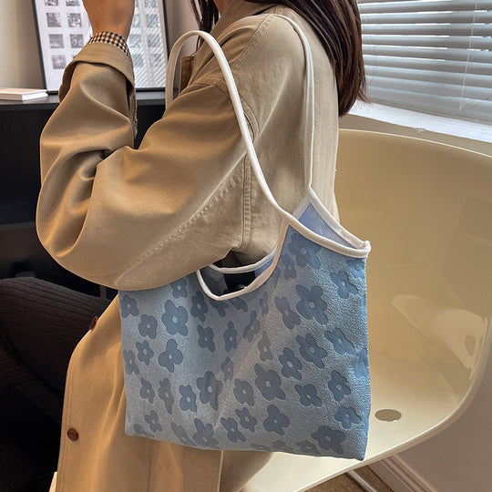 Damen stilvolle Tragetasche mit floralem Strukturdesign Nord Taschen