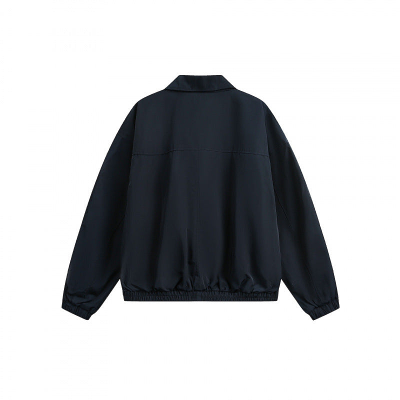 Unisex Boxy-Overshirt-Jacke mit durchgehendem Reißverschluss, elastischem Saum und Brust-Reißverschlusstasche Nord Taschen