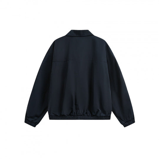 Unisex Boxy-Overshirt-Jacke mit durchgehendem Reißverschluss, elastischem Saum und Brust-Reißverschlusstasche Nord Taschen