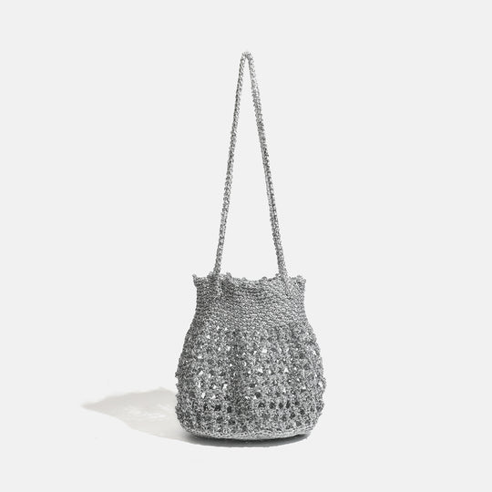 Damen Umhängetasche mit trendigem Netzdesign und verstellbarem Schulterriemen Nord Taschen
