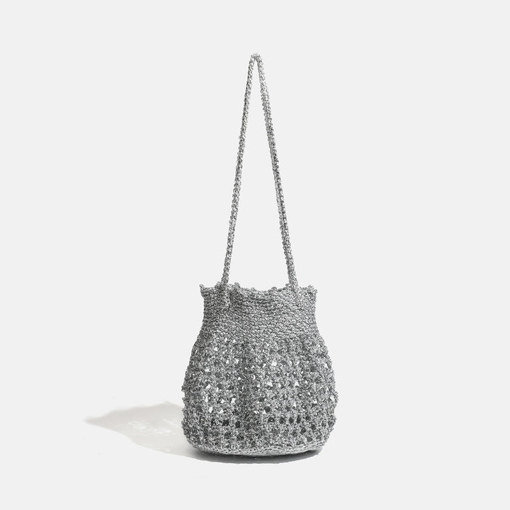 Damen Umhängetasche mit trendigem Netzdesign und verstellbarem Schulterriemen Nord Taschen