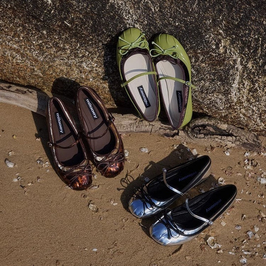 Damen Ballerinas mit modischem Punktmuster und komfortablem Fußbett