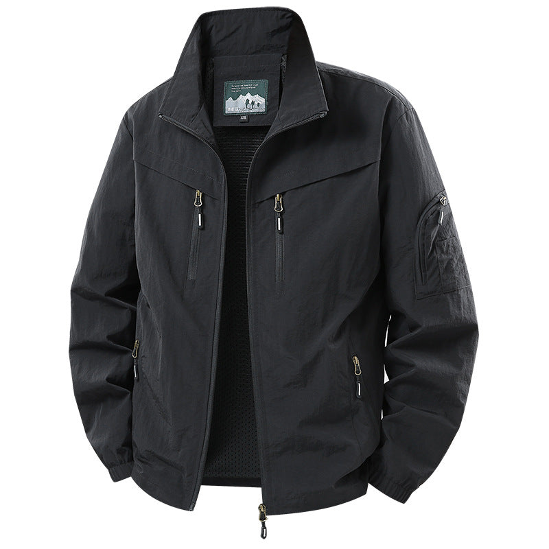 Herren Leichte Funktions‑Jacke mit Mesh‑Futter und Mehrfach‑Reißverschlusstaschen Nord Taschen