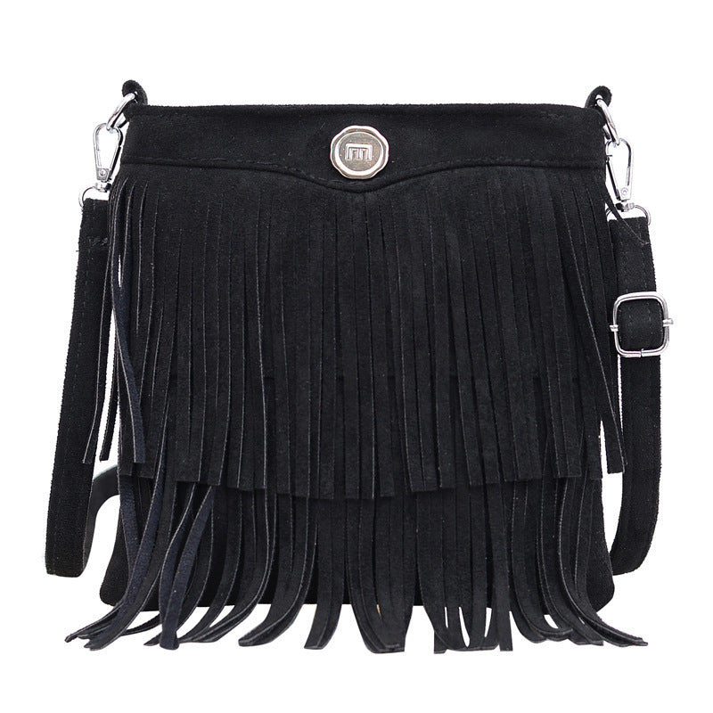 Damen Umhängetasche mit fransigen Details Nord Taschen