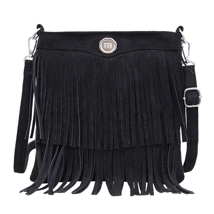 Damen Umhängetasche mit fransigen Details Nord Taschen
