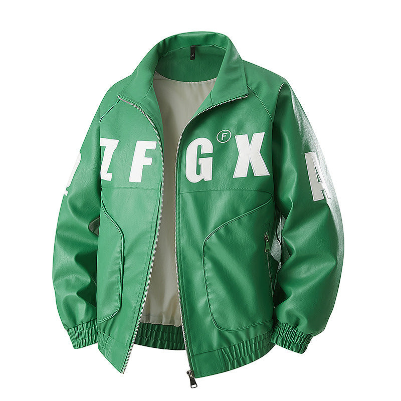 Herren Oversize Bomberjacke im Sportlichen Look mit großen Letter-Applikationen Nord Taschen
