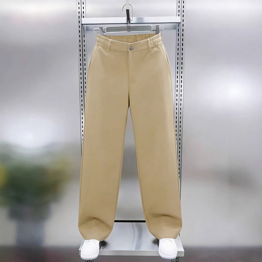 Herren Weite Chinohose mit hoher Taille und elastischem Rückbund Nord Taschen