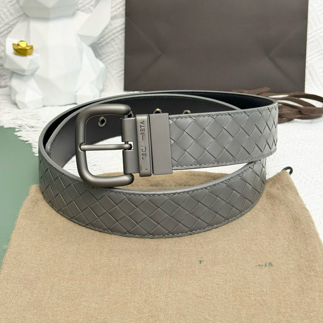 Damen geflochtener Ledergürtel mit eleganter Schnalle Nord Taschen
