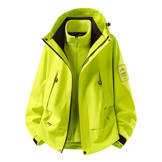 Unisex wasserfeste zweilagige Softshell-Regenjacke mit herausnehmbarem Fleecefutter und Kapuze Nord Taschen