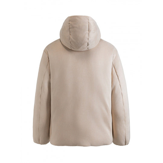 Unisex Wattierte Kapuzenjacke im Boxy‑Cut mit hohem Schalkragen und Kängurutaschen Nord Taschen