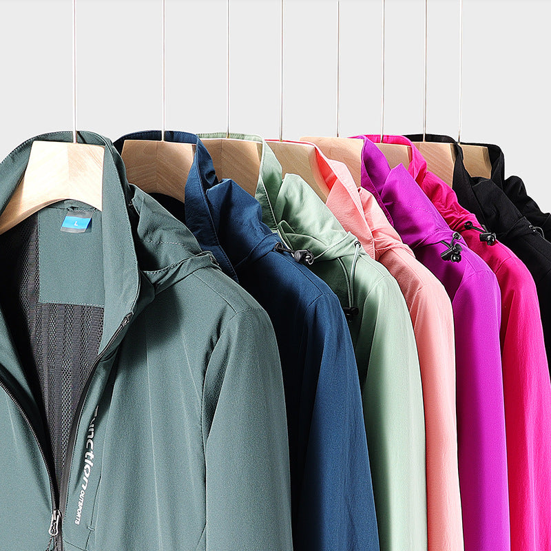 Herren Leichte atmungsaktive Kapuzen-Windjacke mit Mesh-Futter, Reißverschlusstaschen und elastischen Bündchen Nord Taschen