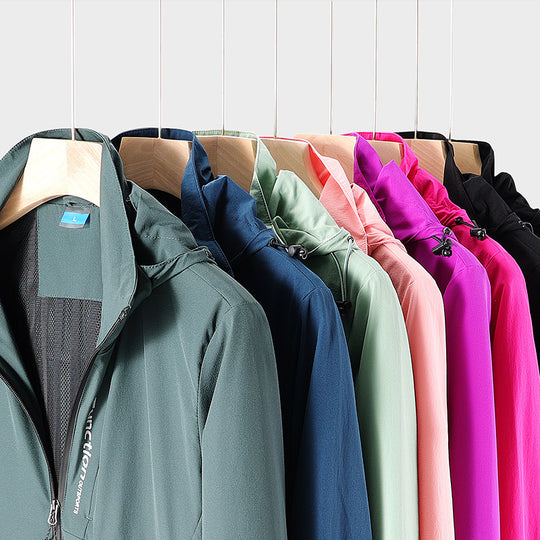Herren Leichte atmungsaktive Kapuzen-Windjacke mit Mesh-Futter, Reißverschlusstaschen und elastischen Bündchen Nord Taschen