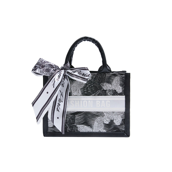 Damen Mini-Henkeltasche mit einzigartigem floralem Design und elegantem Schleifenakzent Nord Taschen