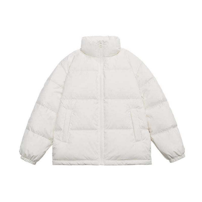Unisex Oversize Stepp-Winterjacke mit Stehkragen, durchgehendem Reißverschluss und elastischen Bündchen Nord Taschen