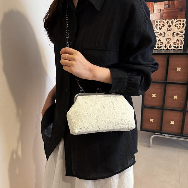 Damen elegante Umhängetasche mit romantischem Spitzenmuster Nord Taschen