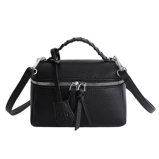 Damen Mini-Handtasche mit feinen Ziernähten und abnehmbarem Schulterriemen Nord Taschen