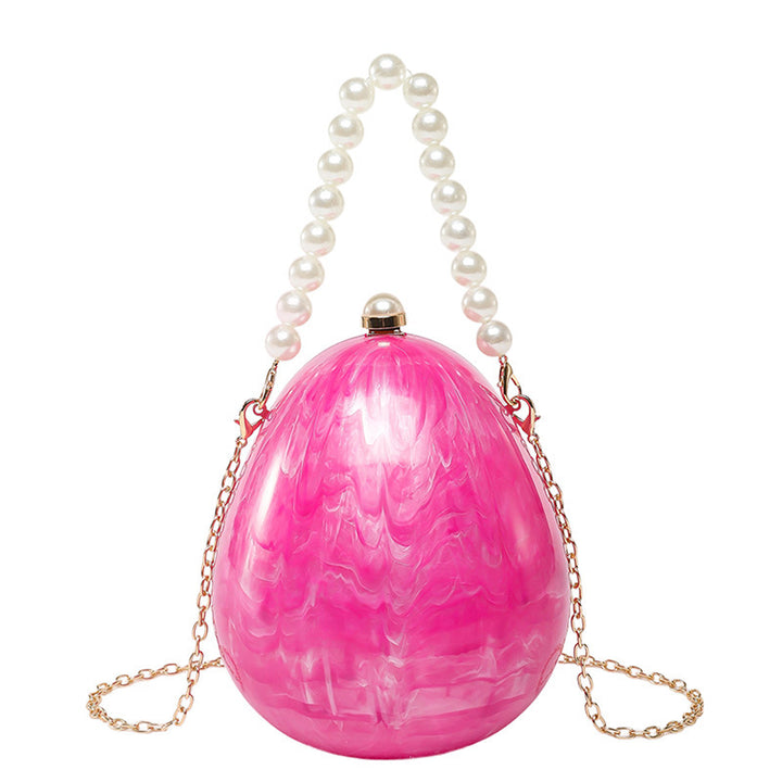 Damen Clutch im Eier-Design mit Perlenakzent Nord Taschen