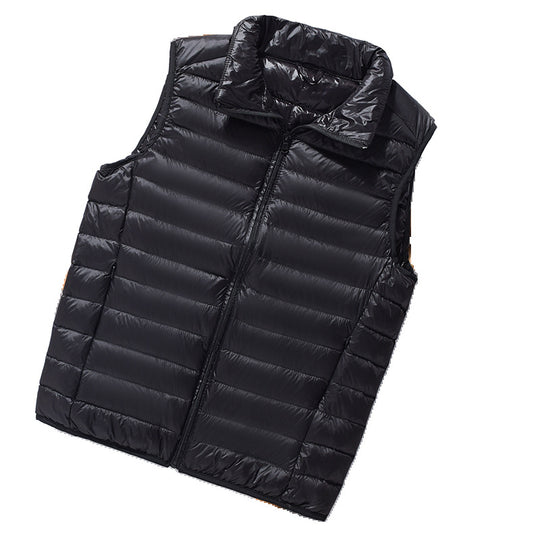 Damen leichte verstaubare Steppweste mit Hochkragen und windabweisender Mikrofaser-Schale Nord Taschen