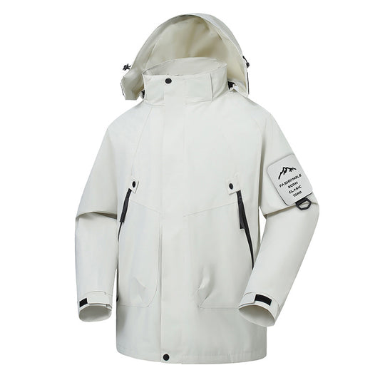 Herren Wasserdichte Softshell-Outdoorjacke mit verstellbarer Kapuze und versiegelten Nähten Nord Taschen