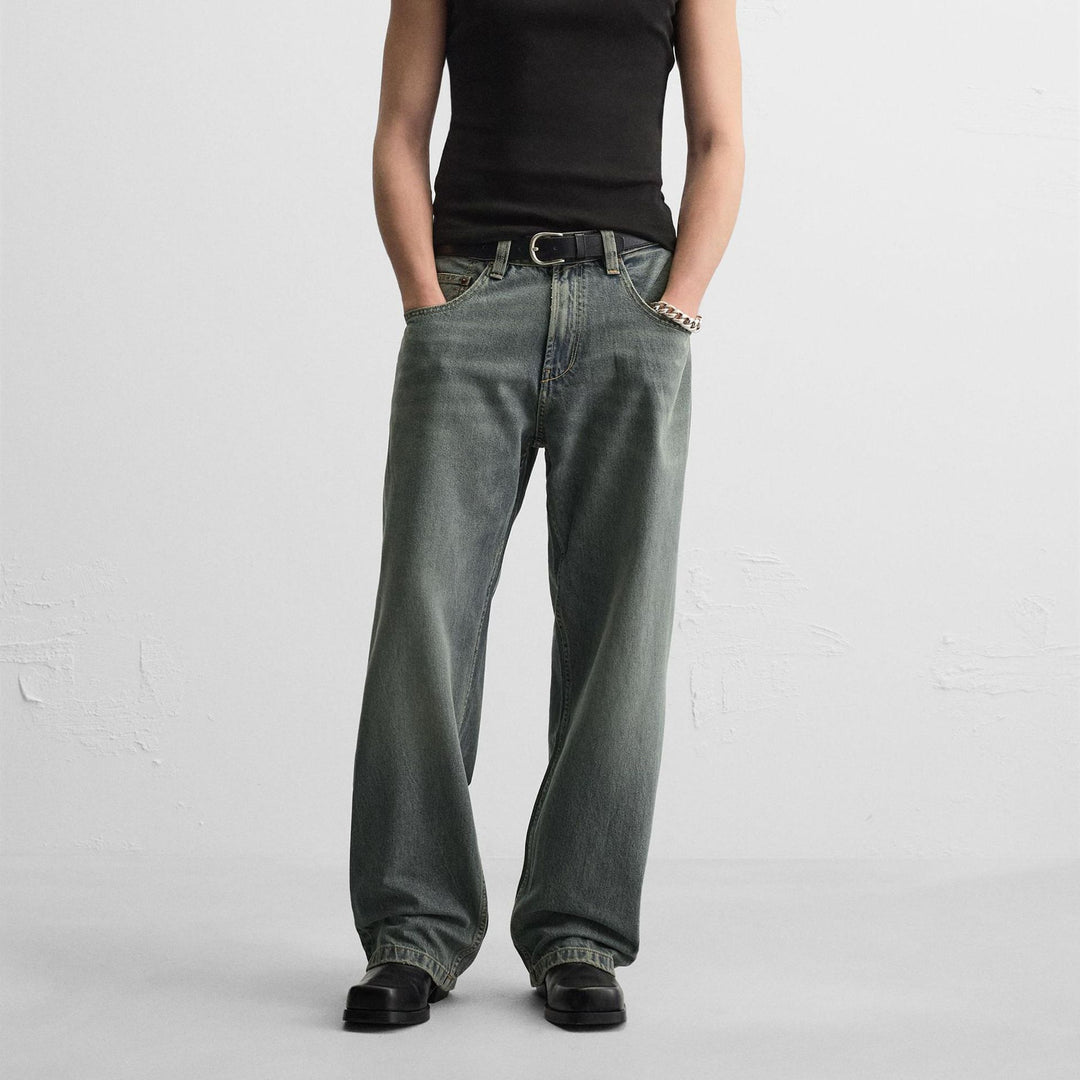 Damen High‑Waist Cropped Wide‑Leg Jeans aus weichem Stretch-Denim Nord Taschen