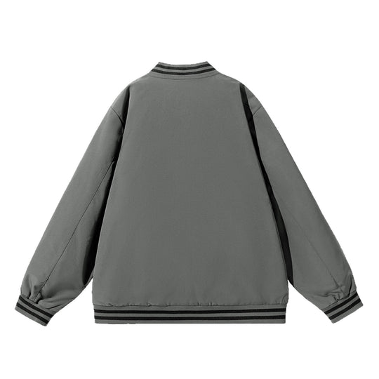 Herren Weite Oversize-Bomberjacke im Utility-Look mit gestreiften Rippbündchen und durchgehendem Reißverschluss Nord Taschen