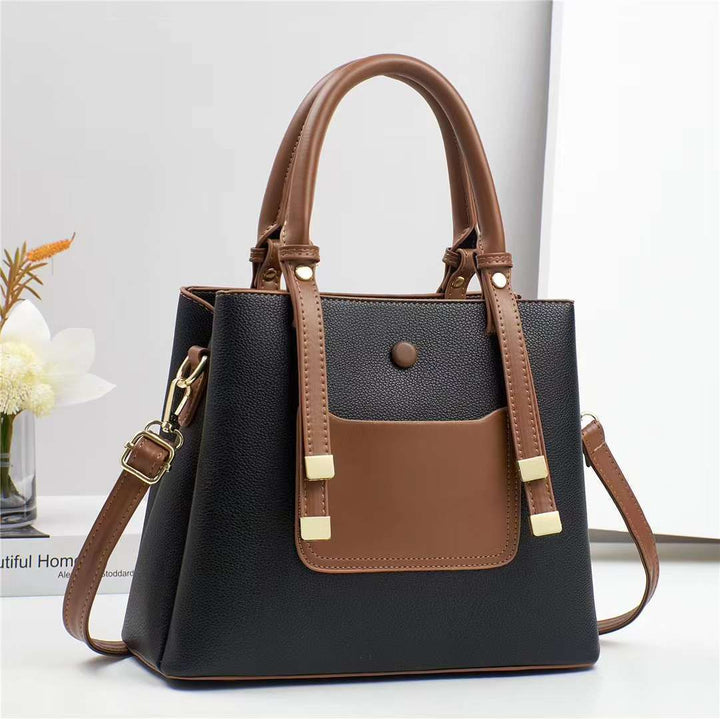 Damen elegante Handtasche mit abnehmbarem Schultergurt und praktischem Frontfach Nord Taschen