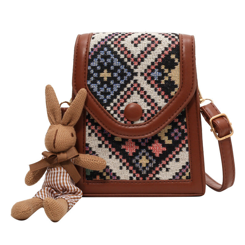 Damen Handtasche mit ethnischem Muster und hochwertigem Leder Nord Taschen
