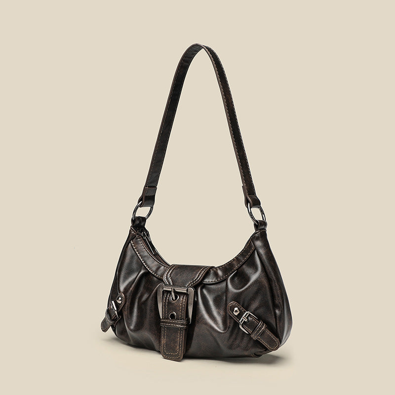 Damen Hobo-Tasche mit modernem Faltendesign und hochwertigem Kunstleder Nord Taschen
