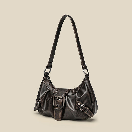 Damen Hobo-Tasche mit modernem Faltendesign und hochwertigem Kunstleder Nord Taschen