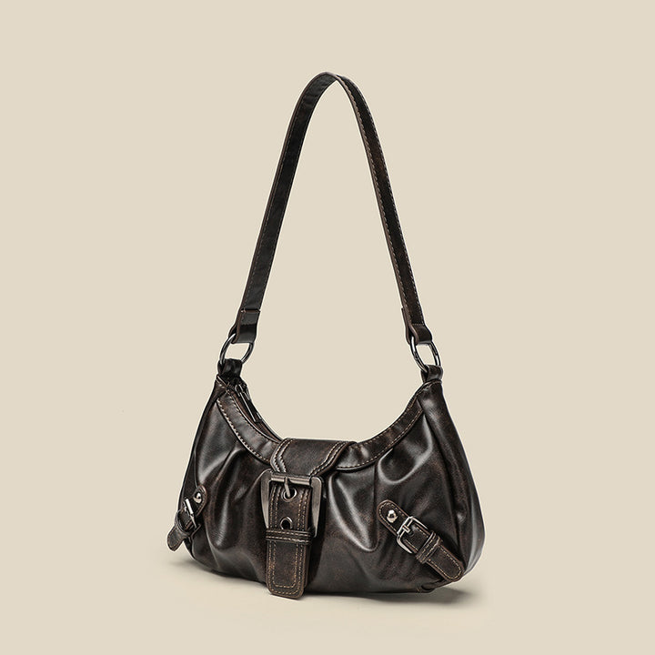 Damen Hobo-Tasche mit modernem Faltendesign und hochwertigem Kunstleder Nord Taschen