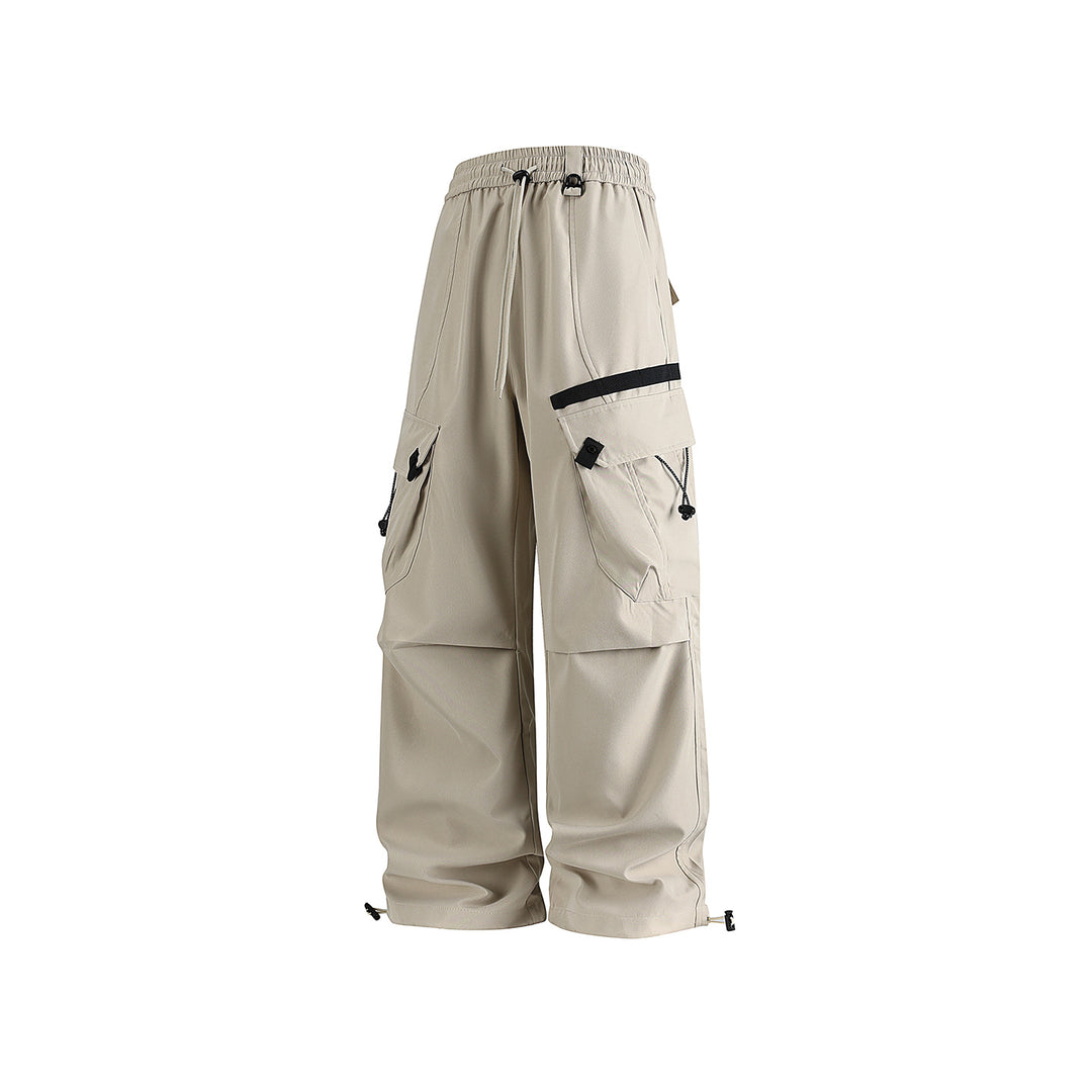 Herren Weite Utility-Cargo-Hose mit Tunnelzugbund, Multifachtaschen und verstellbaren Beinabschlüssen Nord Taschen