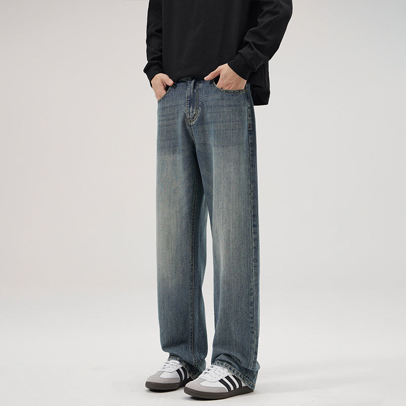 Herren Weite Vintage-inspirierte Komfort-Jeans mit geradem Bein Nord Taschen