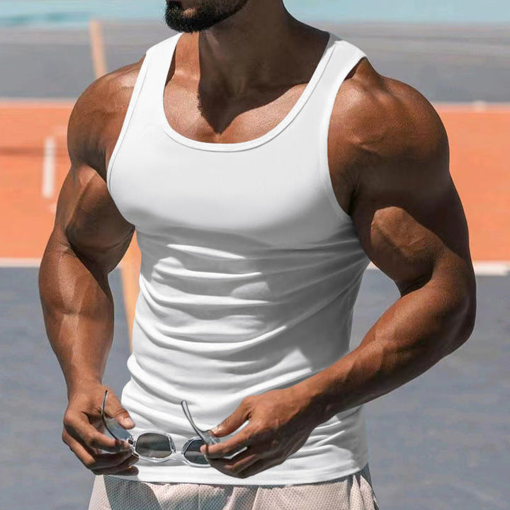 Herren nan figurbetontes funktionales Tanktop mit hohem Armausschnitt und Stretchjersey