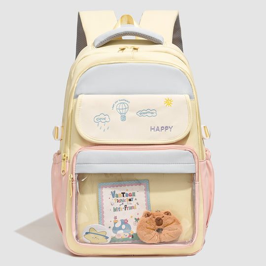 Damen Freizeit-Rucksack mit transparentem Sichtfach und kreativem Aufdruck Nord Taschen